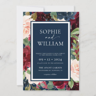 Invitación a la boda de la Marina Floral en Borgoñ