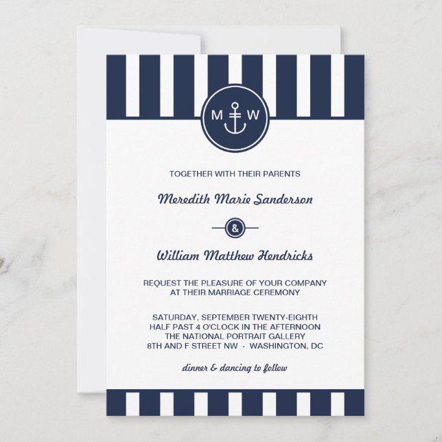 Invitación a la boda de la Marina Náutica (Anverso)