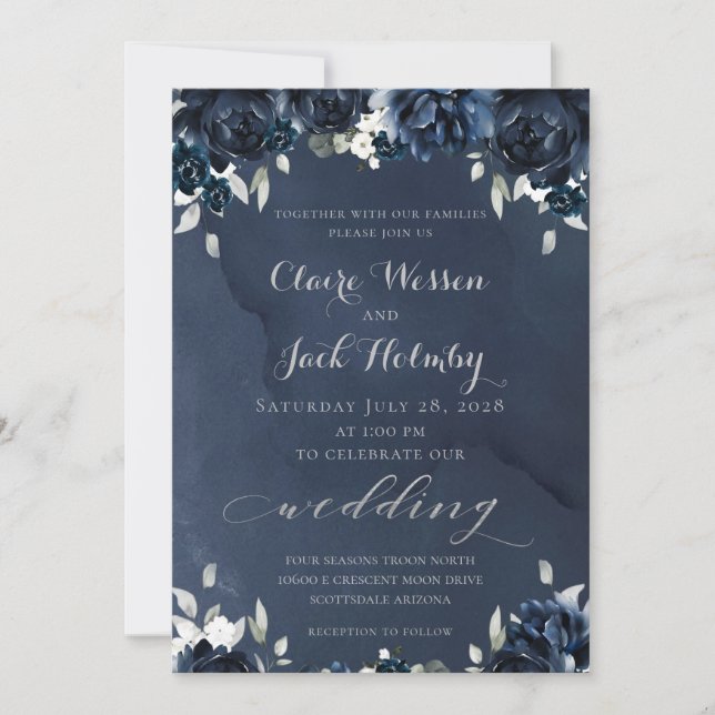 Invitación a la boda de la Marina Peony (Anverso)