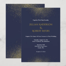 Invitación a la boda de la Marina y el oro Stardus