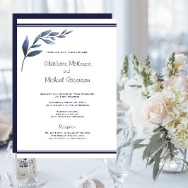 Invitación a la boda de la Marina y la Hoja Floral