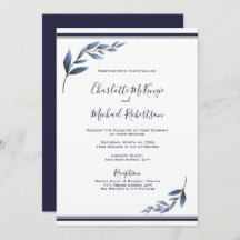 Invitación a la boda de la Marina y la Hoja Floral