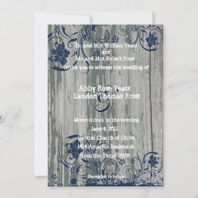 Invitación a la boda de la Marina y la Vieja Mader (Anverso)