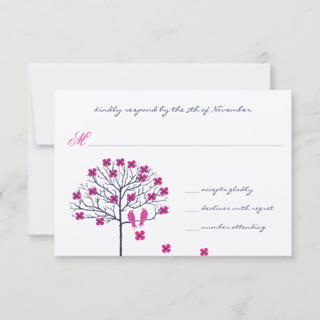 Invitación a la boda de la Marina y los pájaros de (Anverso)