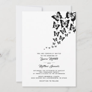 Invitación a la boda de la mariposa negra