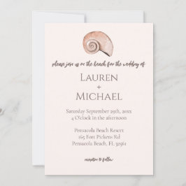 Invitación a la boda de la marisma de la playa con
