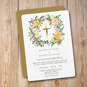 Invitación a la boda de la marisma floral de la cr