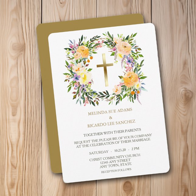 Invitación a la boda de la marisma floral de la cr (Subido por el creador)
