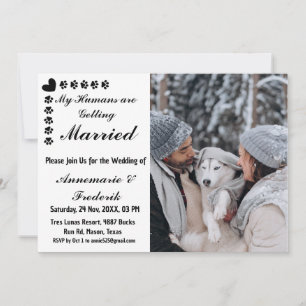 Invitación a la boda de la mascota del perro Lover