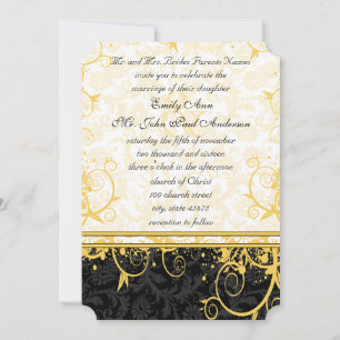 Invitación a la boda de la mecha amarilla de las n