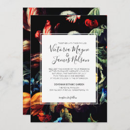 Invitación a la boda de la medianoche en el jardín