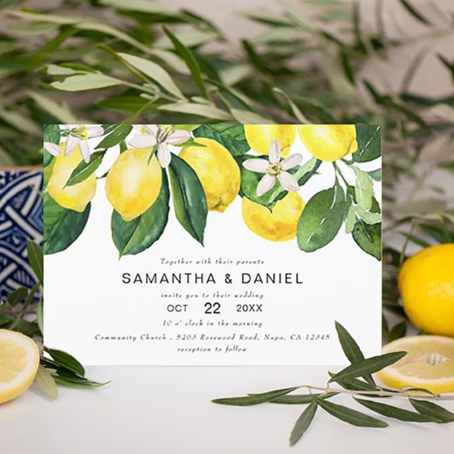 Invitación a la boda de la Moda amarilla de Lemon  (Subido por el creador)