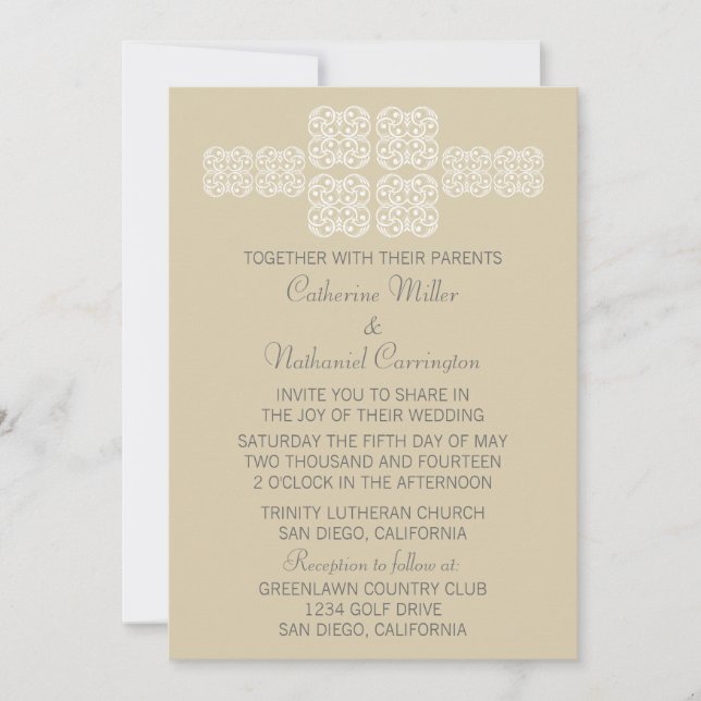 Invitación a la boda de la Moda bohemia lata (Anverso)