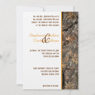 Invitación a la boda de la Moda Camo de Hunter