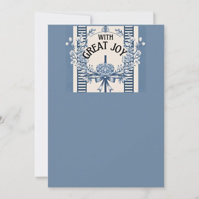 Invitación a la boda de la Moda Chinoiserie | Flor (Anverso)