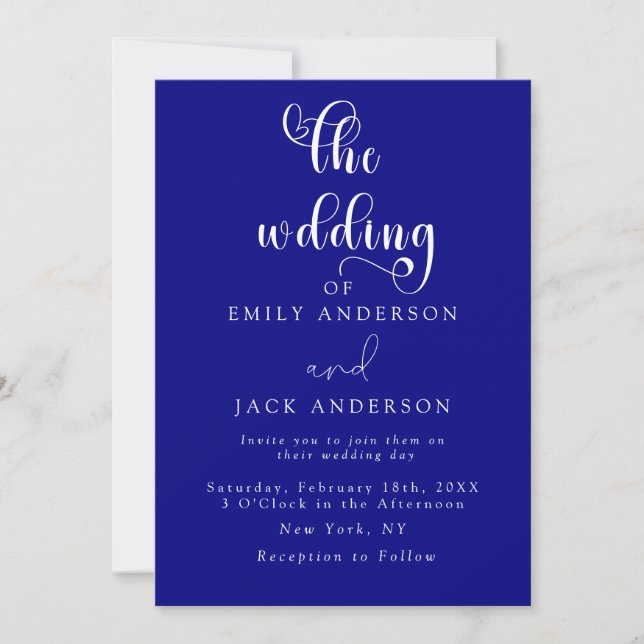 Invitación a la boda de la Moda de la elegancia mo (Anverso)
