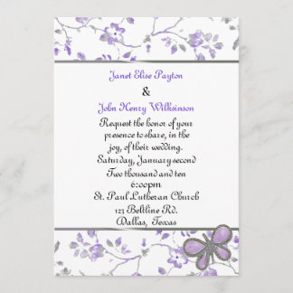 Invitación a la boda de la Moda de la Lavanda y la