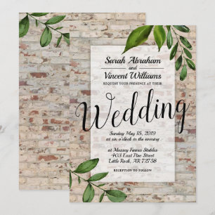 Invitación a la boda de la Moda de Verdor de Ladri