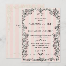 Invitación a la boda de la Moda Ornate de las band
