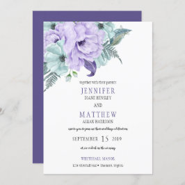 Invitación a la boda de la Moneda de la Lavanda Pú