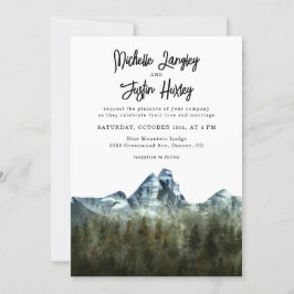 Invitación a la boda de la montaña azul