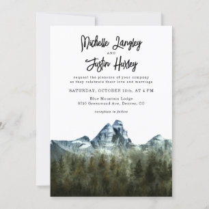 Invitación a la boda de la montaña azul