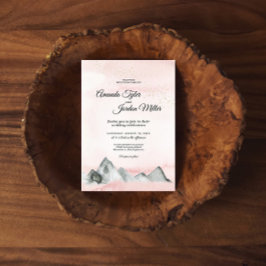 Invitación a la boda de la montaña de Amanecer Ros