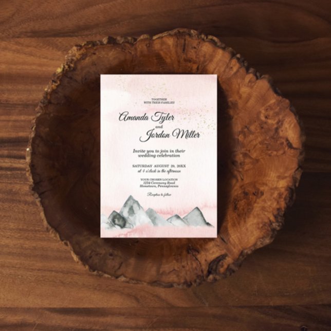 Invitación a la boda de la montaña de Amanecer Ros (Subido por el creador)