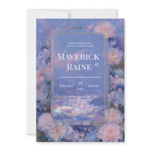 Invitación a la boda de la montaña de la fantasía