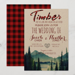 Invitación a la boda de la montaña en Buffalo Plai
