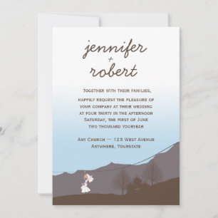 Invitación a la boda de la montaña rusa