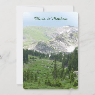 Invitación a la boda de la montaña silvestre