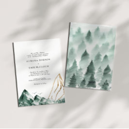 Invitación a la boda de la Montaña Verde y Oro