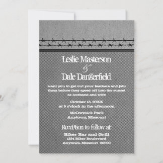 Invitación a la boda de la motocicleta con alambre
