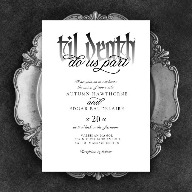 Invitación a la boda de la muerte gótica (Subido por el creador)