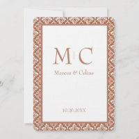 Invitación a la boda de la Naranja quemada en Terr