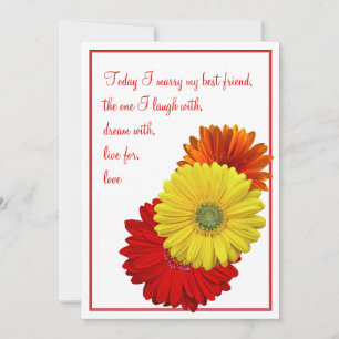 Invitación a la boda de la Naranja roja amarilla G