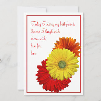 Invitación a la boda de la Naranja roja amarilla G