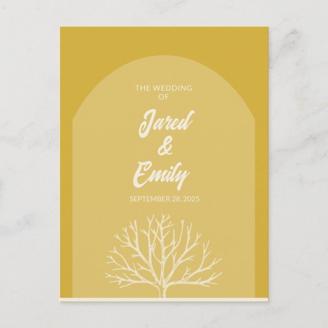 Invitación a la boda de la naturaleza con estilo a (Anverso)