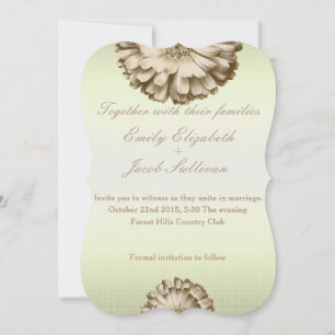 Invitación a la boda de la naturaleza verde de Lin