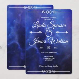 Invitación a la boda de la nebulosa azul