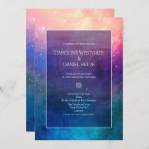 Invitación a la boda de la nebulosa del arcoiris c
