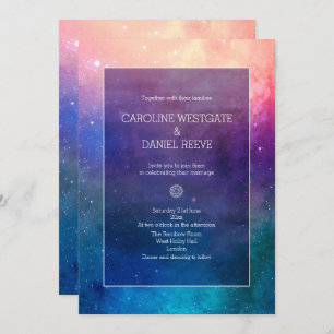 Invitación a la boda de la nebulosa del arcoiris c