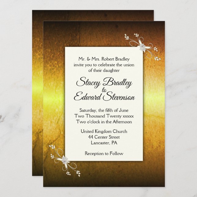 Invitación a la boda de la niebla amarilla (Anverso / Reverso)