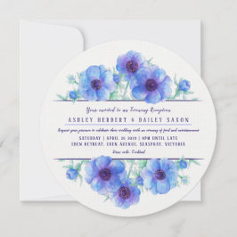 Invitación a la boda de la noche azul anémica