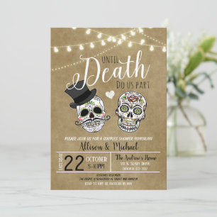Invitación a la boda de la novia en Halloween