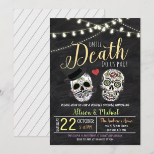 Invitación a la boda de la novia en Halloween