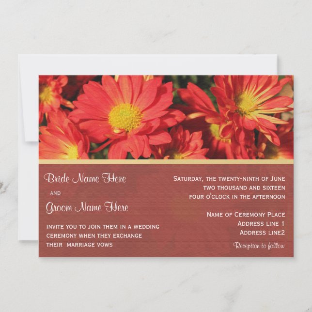 Invitación a la boda de la novia y el novio. (Anverso)