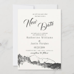 Invitación a la boda de la nueva cita de Mountain 