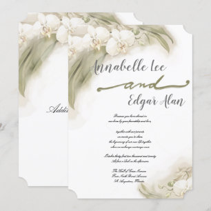 Invitación a la boda de la Orquídea de Acuarela